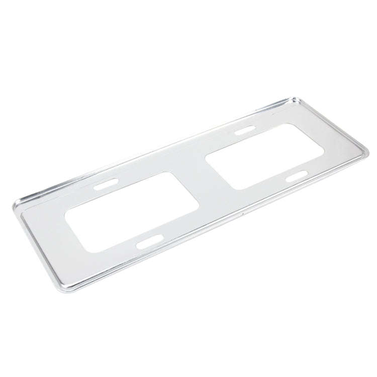 2 PCS Car License Plate Frames Stainless Steel License Plate Frame(White)
