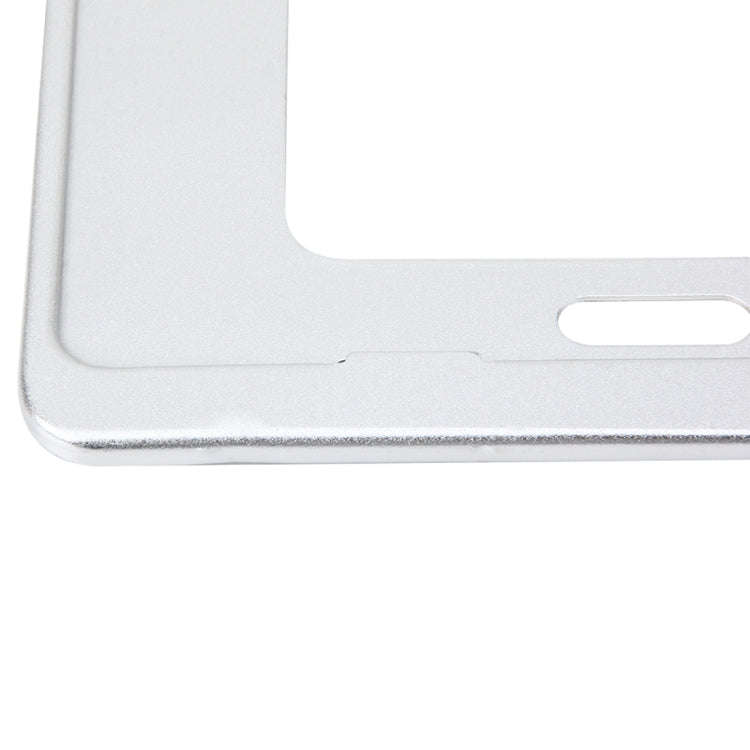 2 PCS Car License Plate Frames Stainless Steel License Plate Frame(White)