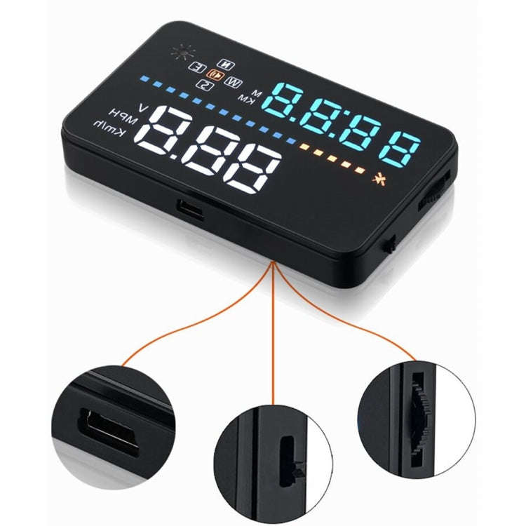 A3 3.5 inch Car GPS HUD / OBD Vehicle-mounted Gator Automotive Head Up Display Security System wi...