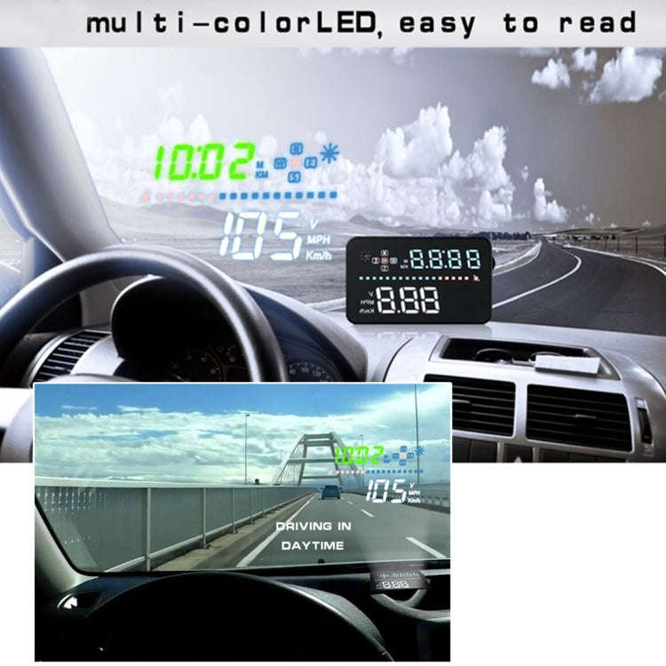 A3 3.5 inch Car GPS HUD / OBD Vehicle-mounted Gator Automotive Head Up Display Security System wi...