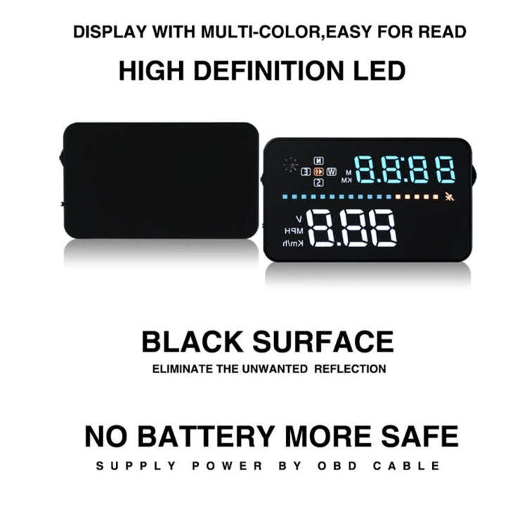 A3 3.5 inch Car GPS HUD / OBD Vehicle-mounted Gator Automotive Head Up Display Security System wi...