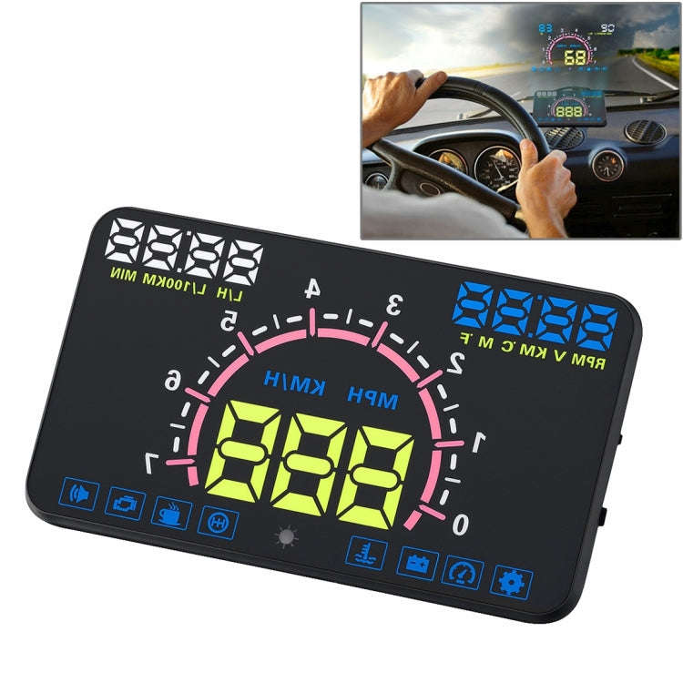 E350 5.8 inch Car HUD / OBD2 Vehicle-mounted Gator Automotive Head Up Display Security System wit...