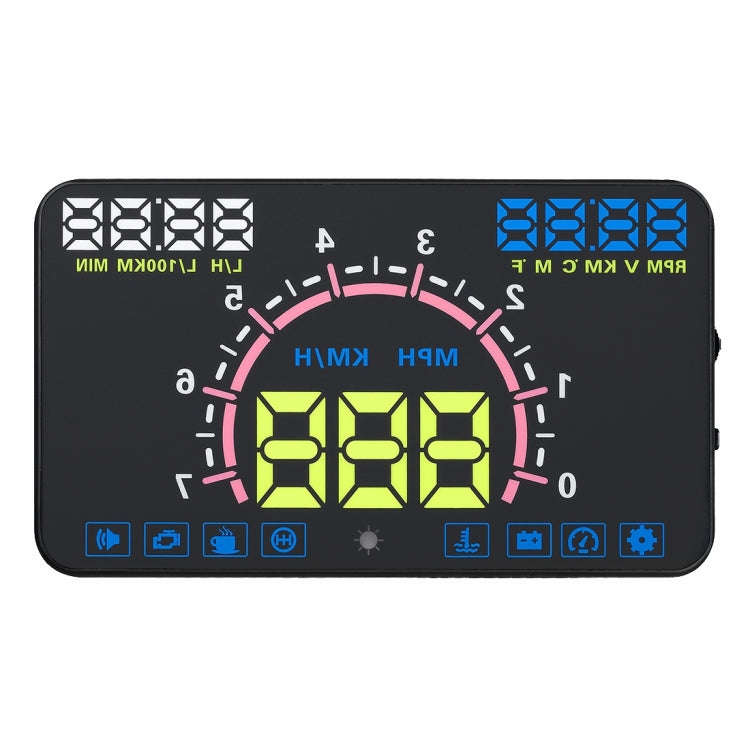 E350 5.8 inch Car HUD / OBD2 Vehicle-mounted Gator Automotive Head Up Display Security System wit...