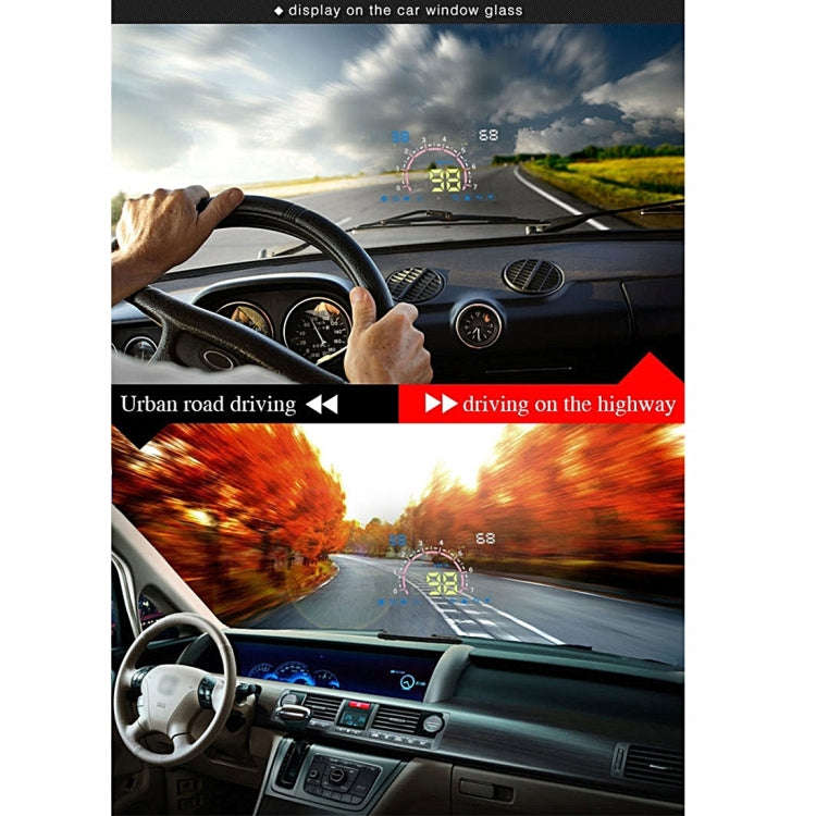 E350 5.8 inch Car HUD / OBD2 Vehicle-mounted Gator Automotive Head Up Display Security System wit...