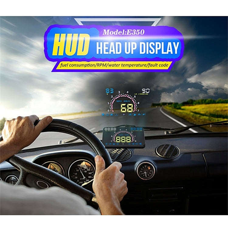 E350 5.8 inch Car HUD / OBD2 Vehicle-mounted Gator Automotive Head Up Display Security System wit...