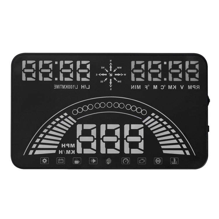 S7 5.8 inch Car GPS HUD / OBD2 Vehicle-mounted Gator Automotive Head Up Display Security System w...