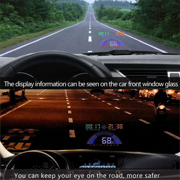 S7 5.8 inch Car GPS HUD / OBD2 Vehicle-mounted Gator Automotive Head Up Display Security System w...