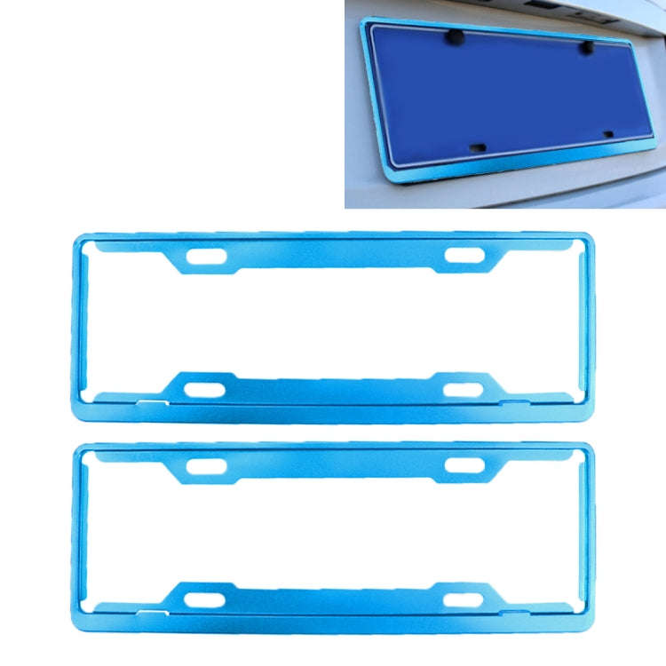 2 PCS Car License Plate Frames Car Styling License Plate Frame Aluminum Alloy Universal License P...