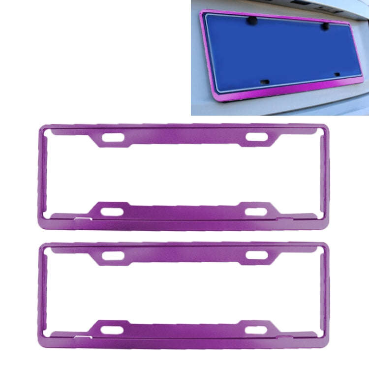 2 PCS Car License Plate Frames Car Styling License Plate Frame Aluminum Alloy Universal License P...