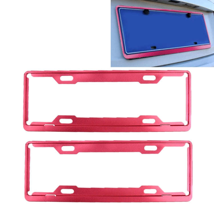2 PCS Car License Plate Frames Car Styling License Plate Frame Aluminum Alloy Universal License P...