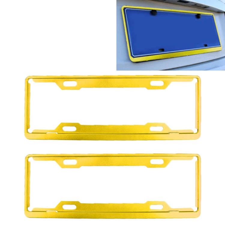 2 PCS Car License Plate Frames Car Styling License Plate Frame Aluminum Alloy Universal License P...