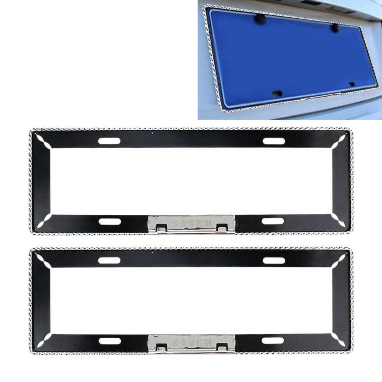 2 PCS Car License Plate Frames Car Styling License Plate Frame Aluminum Alloy Universal License P...