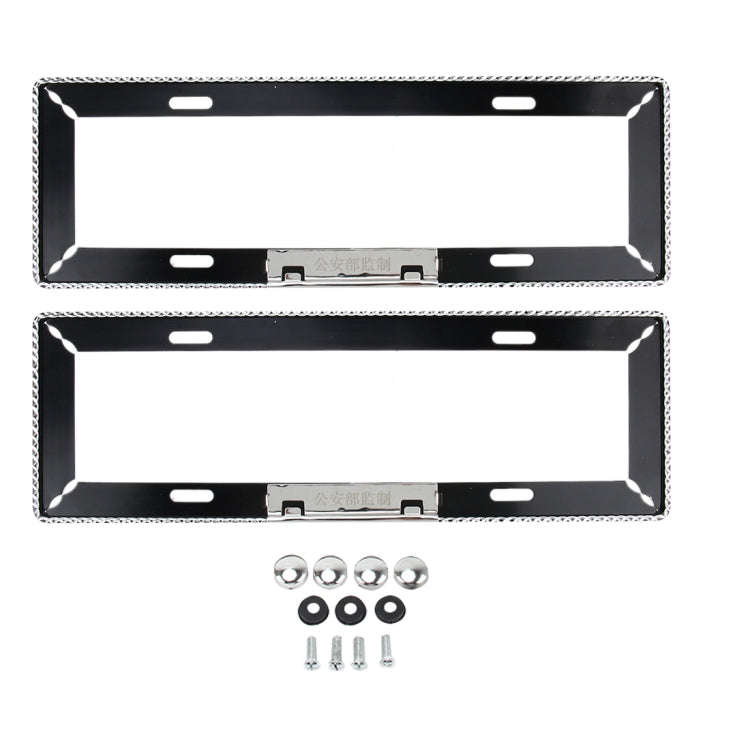 2 PCS Car License Plate Frames Car Styling License Plate Frame Aluminum Alloy Universal License P...