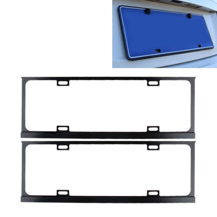 2 PCS Car License Plate Frames Car Styling License Plate Frame Magnesium Alloy Universal License ...