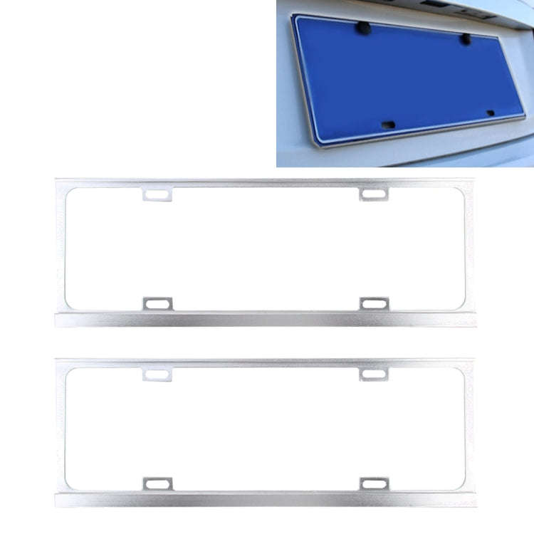 2 PCS Car License Plate Frames Car Styling License Plate Frame Magnesium Alloy Universal License ...