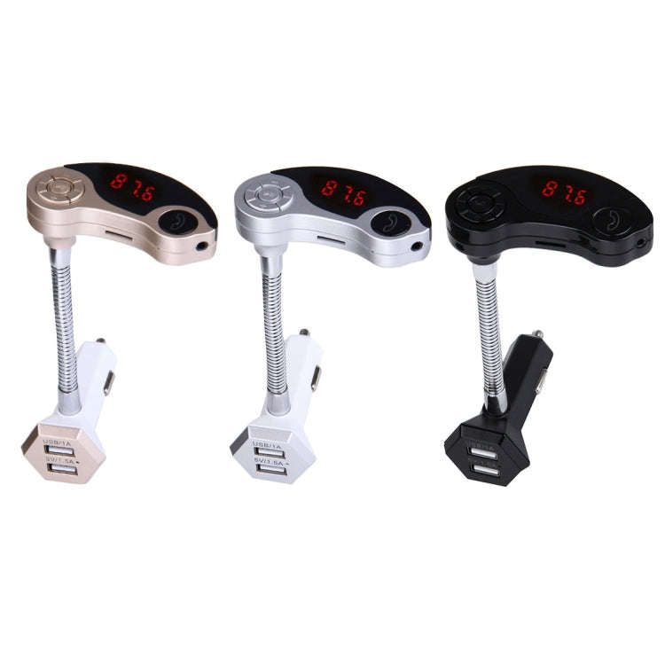 GT86 Dual USB Charger Car Bluetooth FM Transmitter Kit, Support LCD Display / TF Card Music Play ...