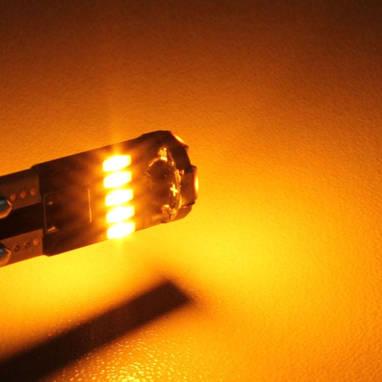 2 PCS DC 12V 2W 240LM 5500K T10-4014-15SMD Car Width Lamp Clearance Light Parking Lights(Amber Li...