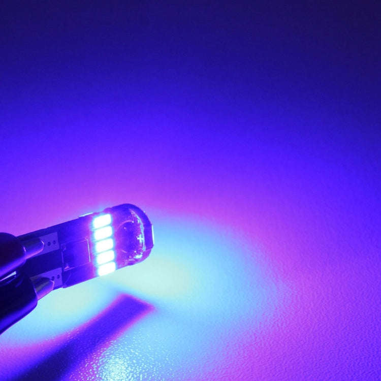 2 PCS DC 12V 2W 240LM 5500K T10-4014-15SMD Car Width Lamp Clearance Light Parking LightsBlue L...