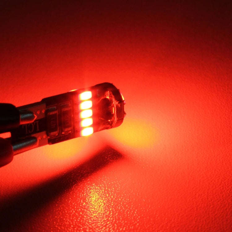 2 PCS DC 12V 2W 240LM 5500K T10-4014-15SMD Car Width Lamp Clearance Light Parking LightsRed Li...