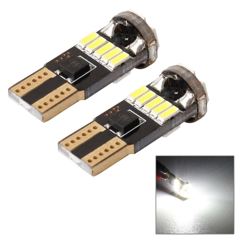 2 PCS DC 12V 2W 240LM 5500K T10-4014-15SMD Car Width Lamp Clearance Light Parking Lights(White Li...