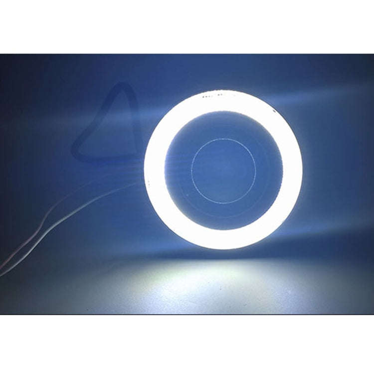 2 PCS 2.5 inch DC12-24V 10W 900LM 6500K Car Angel Eyes Fog Lamp Foglight, Cable Length: 20cm(Whit...