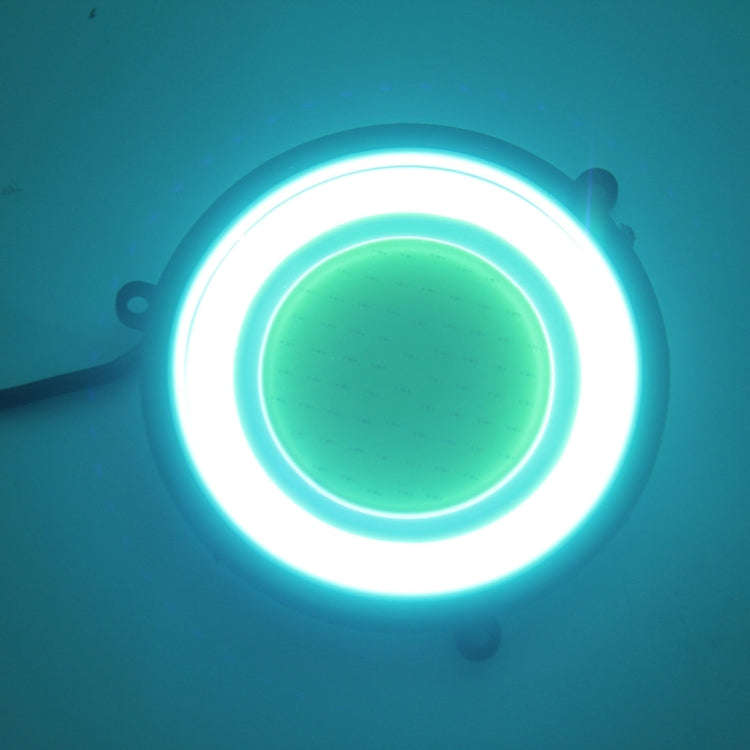 2 PCS DC 12V 10W 6000K Circular Car DRL Daytime Running Lights Lamp(White Light + Ice Blue Light)