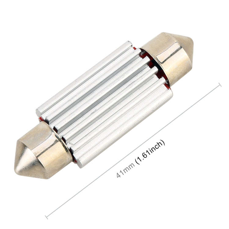 2 PCS DC 12V 2W 41MM 4014 Bicuspid Port No Decoding Car Dome Lamp LED Reading Light with 10 LED L...