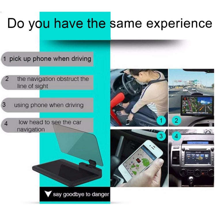 Universal Car GPS HUD Head Up Display Holder / Mobile Phone Navigation Bracket, For iPhone, Galax...