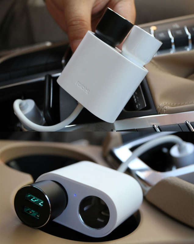 Original Xiaomi Youpin ROIDMI 2 in 1 120W 10A Car Cigarette Lighter + Dual USB Port Quick Charge ...