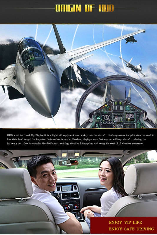 Geyiren A5 HUD 3.5 inch Car Head Up Display with GPS System, Two Mode Display, Light Sensors, KM/...