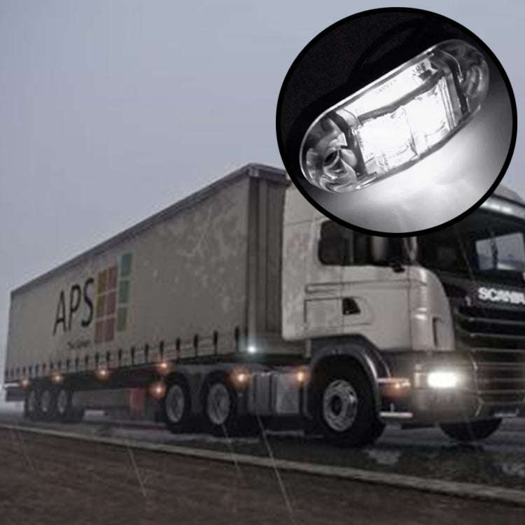 10 PCS DC 10-30V Car Truck Trailer Piranha 3-LED Side Marker Indicator Lights Bulb Lamp, Light Co...