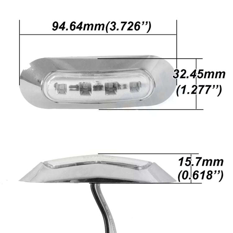10 PCS DC 10-30V Car Truck Trailer Piranha 3-LED Side Marker Indicator Lights Bulb Lamp, Light Co...