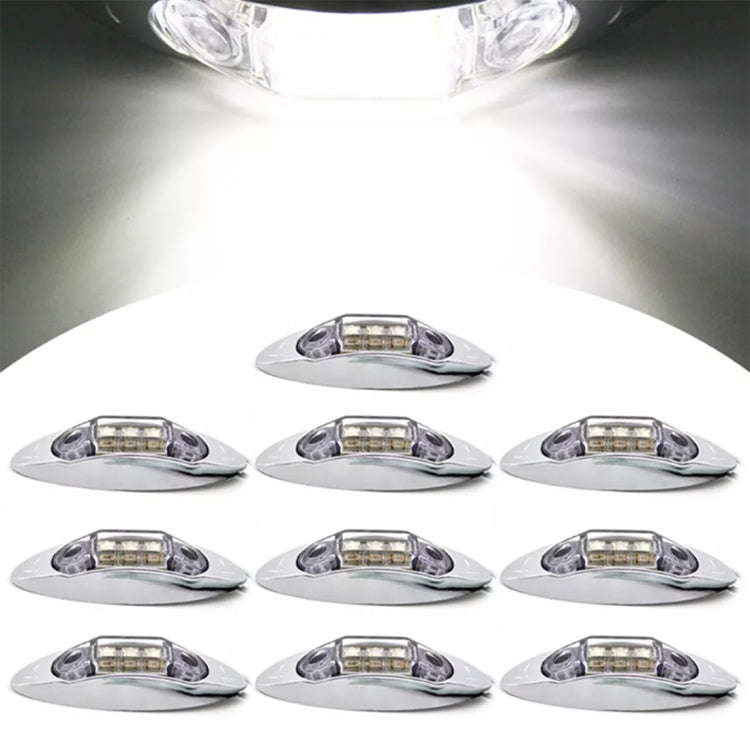 10 PCS DC 10-30V Car Truck Trailer Piranha 3-LED Side Marker Indicator Lights Bulb Lamp, Light Co...