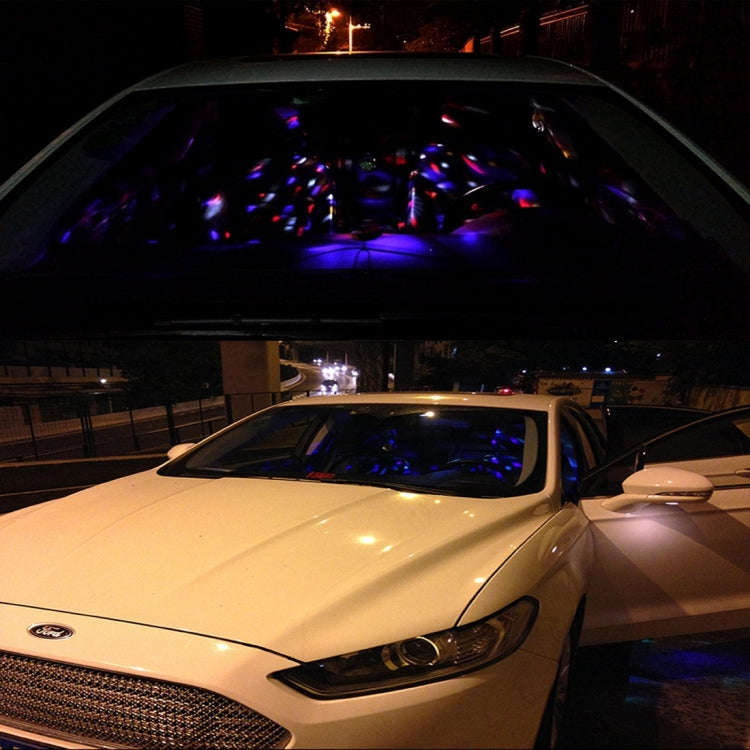 5V 6W Colorful Car Decoration DJ Light Sound Activated Strobe Effect Atmosphere Light Star Music ...