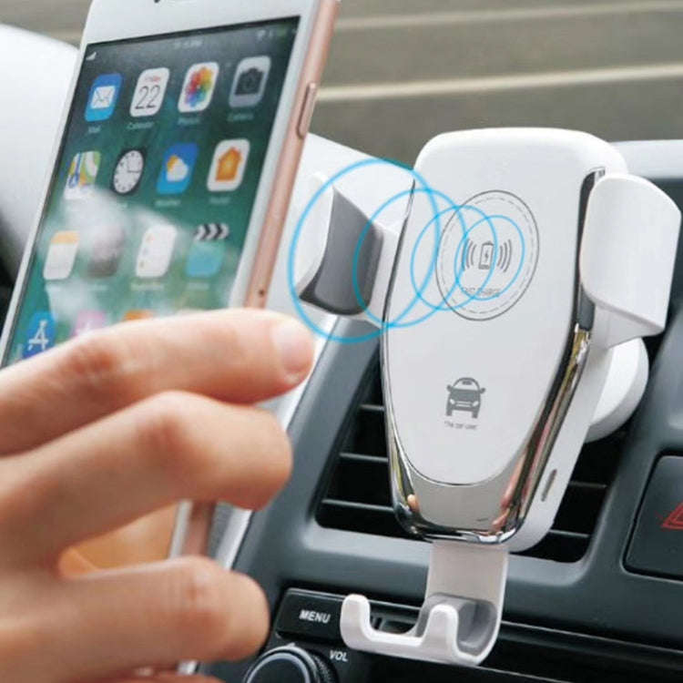 Car Air Outlet Bracket Wireless Charger Qi Standard Wireless Charger(White)
