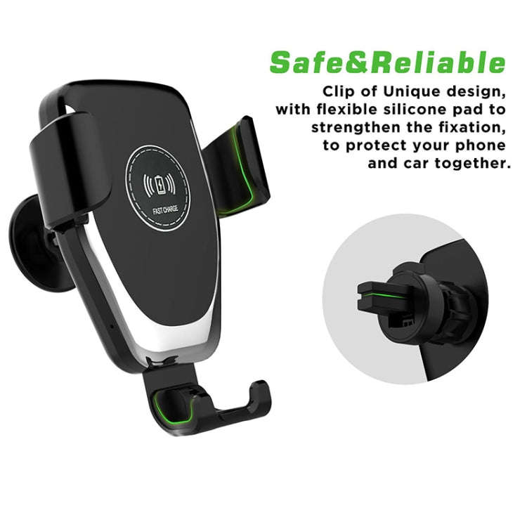 Car Air Outlet Bracket Wireless Charger Qi Standard Wireless Charger(White)