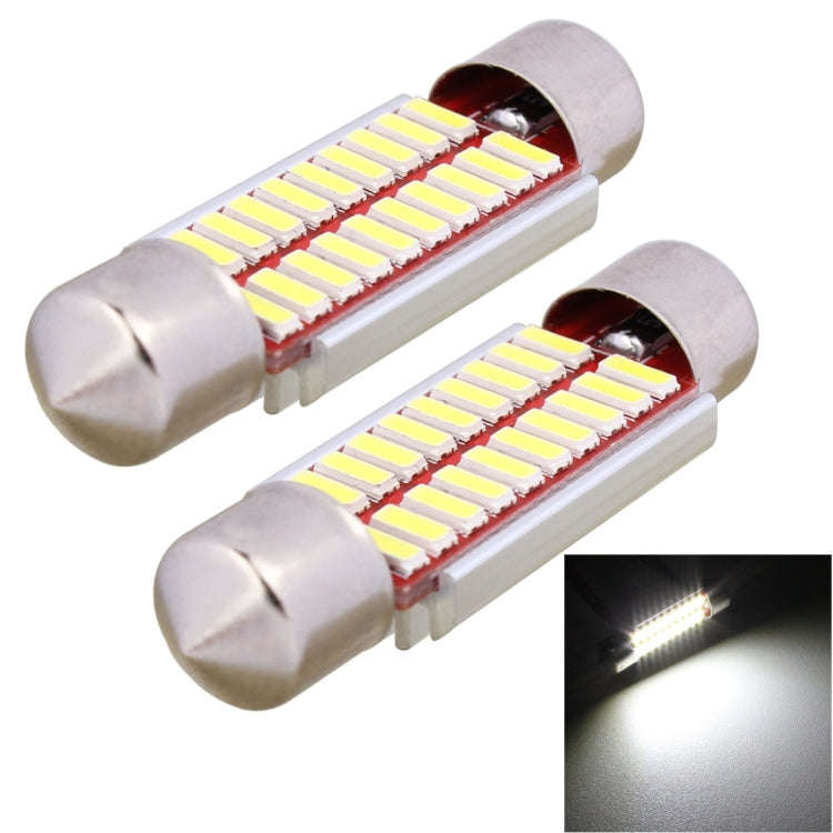 2 PCS Festoon 39mm 2W 200LM White Light 20 LED SMD 4014 Error Free License Plate Lights Car Light...