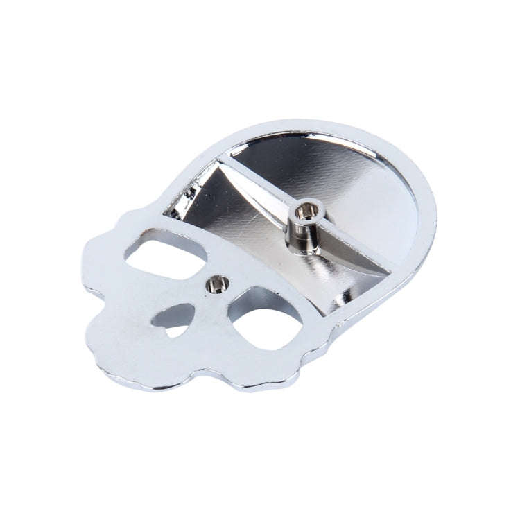 Skull And Cross Bone Shape Shining Metal Car Universal Sticker(Silver)