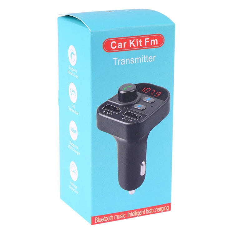 805E Dual USB Charging Bluetooth FM Transmitter MP3 Music Player Car Kit, Support Hands-Free Call...