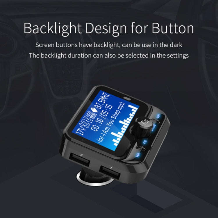 BC32 Dual USB Charging Bluetooth Hand-free Car Charger FM Transmitter MP3 Music Player Car Kit, S...