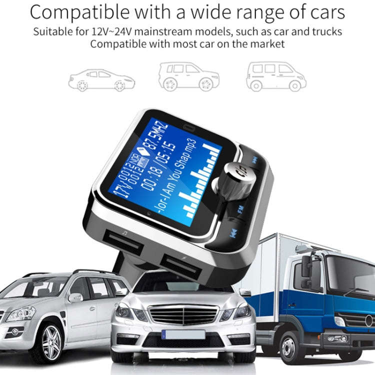 BC32 Dual USB Charging Bluetooth Hand-free Car Charger FM Transmitter MP3 Music Player Car Kit, S...