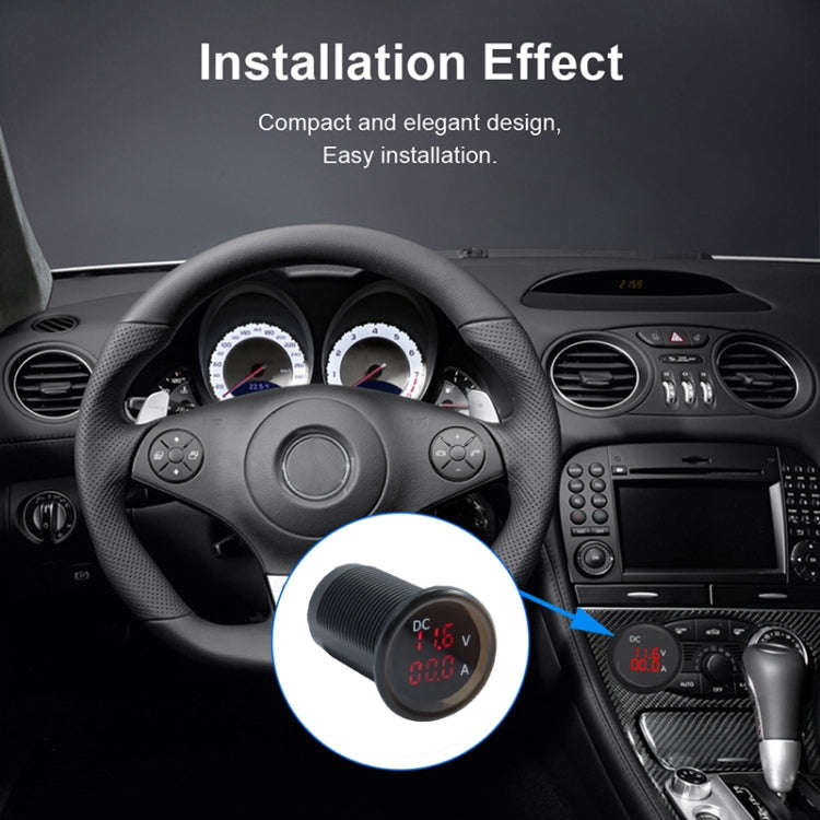 B3613  IP67 Waterproof Car Modification 4.5-30V Voltmeter + Ammeter
