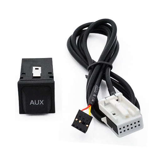 Car AUX Adapter Switch Plug + Wiring Hardness for Volkswagen RCD510/310/300+