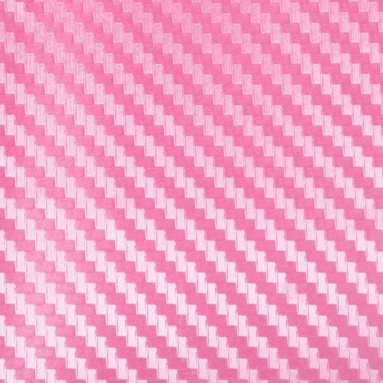 Car Decorative 3D Carbon Fiber PVC Sticker, Size: 152cm x 50cm(Pink)