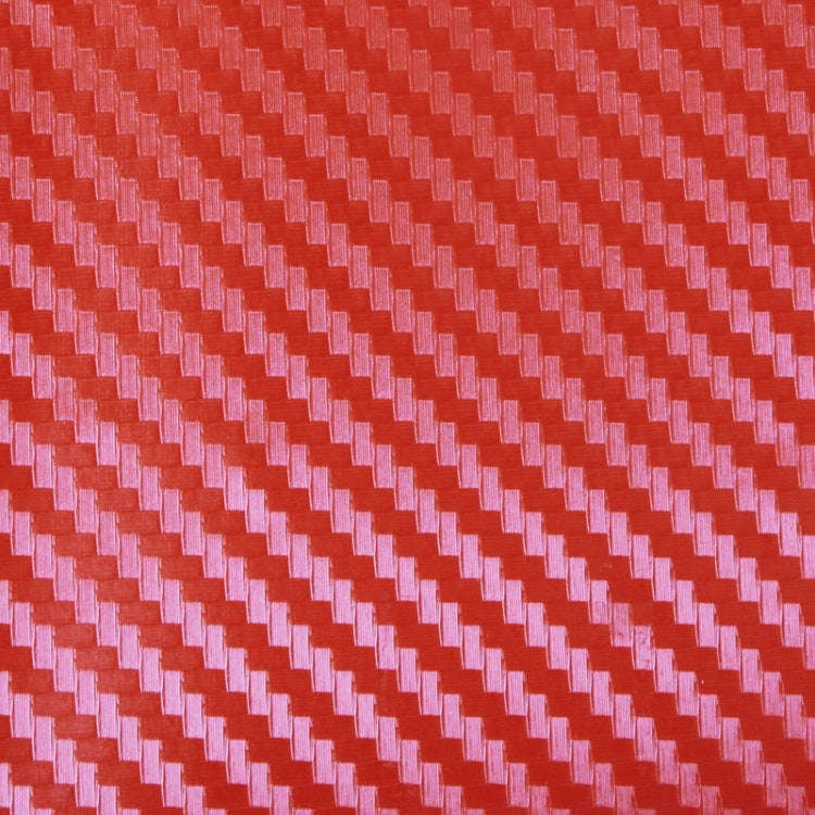 Car Decorative 3D Carbon Fiber PVC Sticker, Size: 152cm x 50cm(Red)
