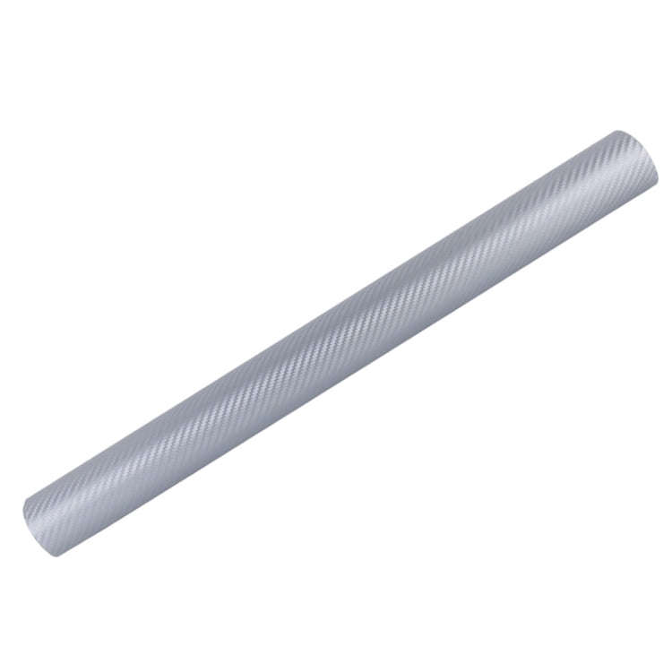 Car Decorative 3D Carbon Fiber PVC Sticker, Size: 152cm x 50cm (Light Grey)