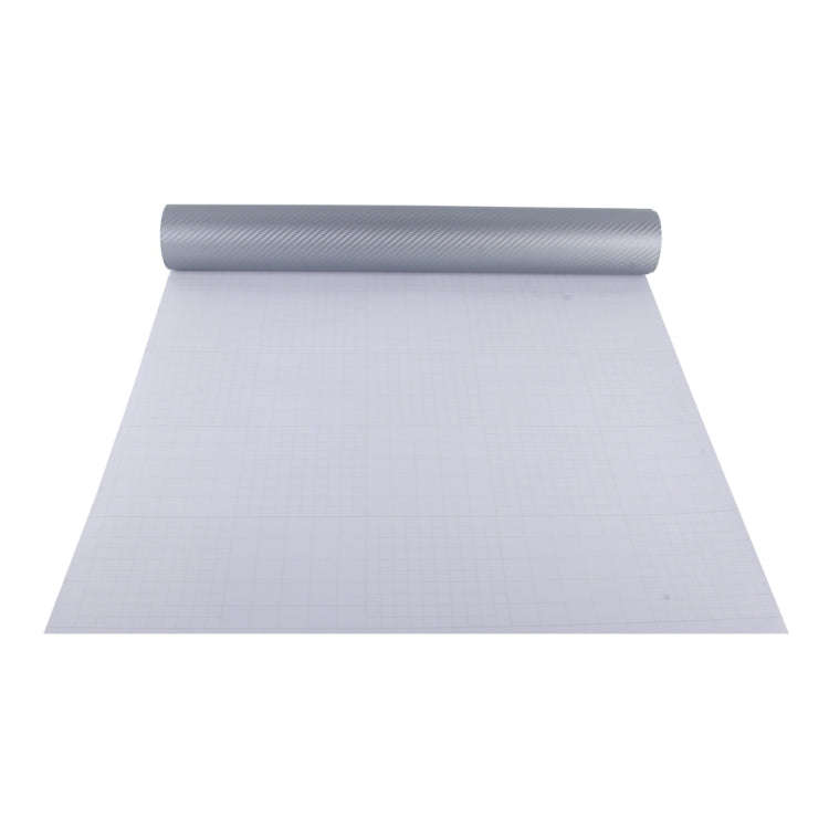 Car Decorative 3D Carbon Fiber PVC Sticker, Size: 152cm x 50cm (Light Grey)