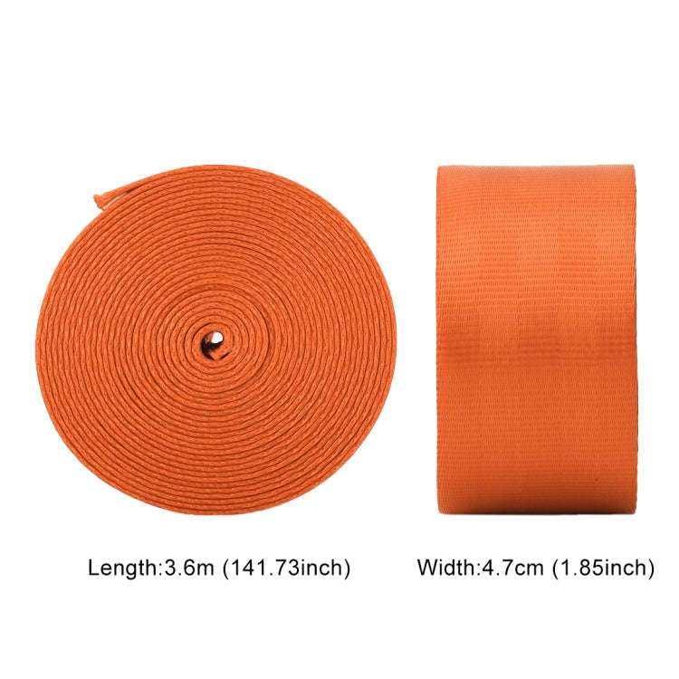 Car Modified Polyester Seat Belt Harness Racing Safety Seat Belt, Length: 3.6m (Orange)