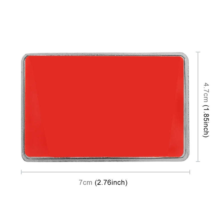 Universal Car UK Flag Rectangle Shape VIP Metal Decorative Sticker (Silver)