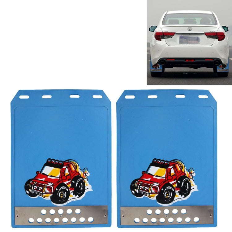 Premium Heavy Duty Molded Splash Front and Rear Mud Flaps Guards, Medium Size, Random Pattern Del...